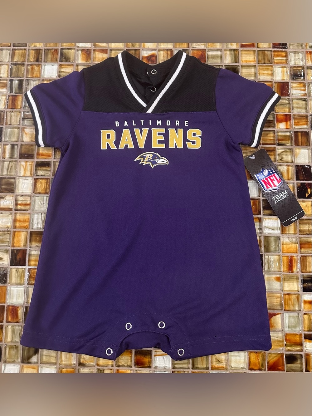 NWT Baltimore Ravens Baby Infant Romper Bodysuit~ 18M~NFL Team Apparel